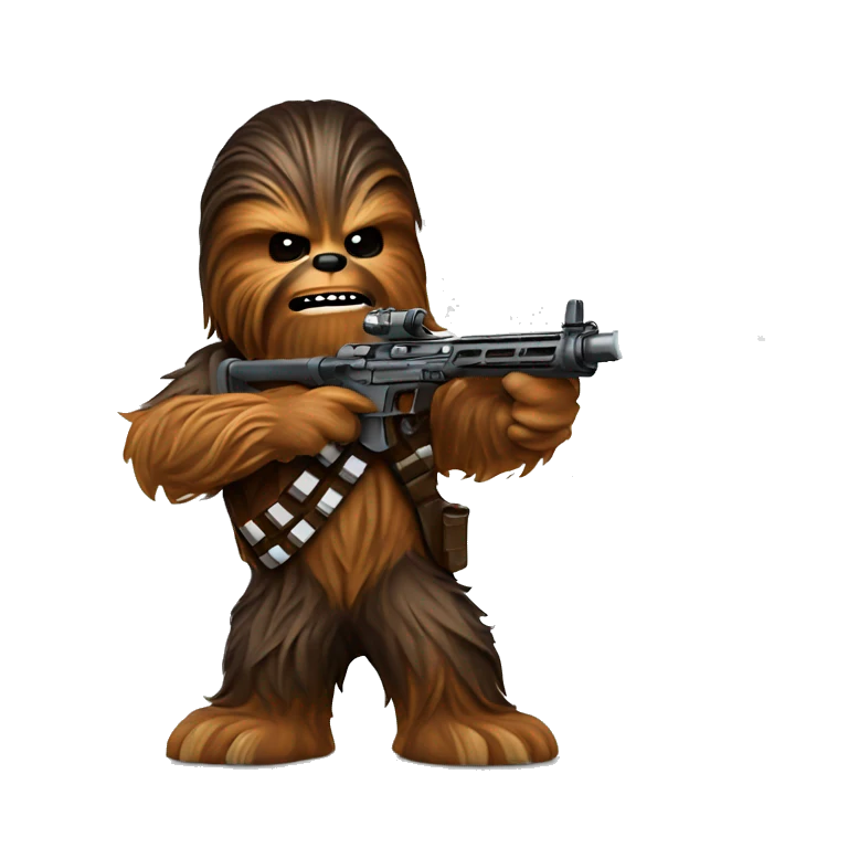 Chewbacca shooting emoji