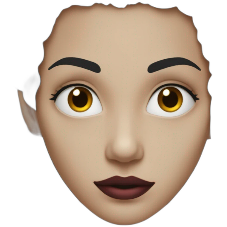 Un visage noir avec un de vampire, les cheveux locks teinture de cheveux, les yeux remplacés par des étoiles, un jeune. emoji