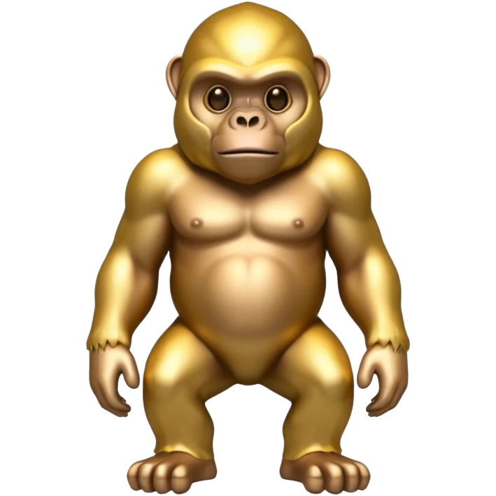 Gold gorilla emoji