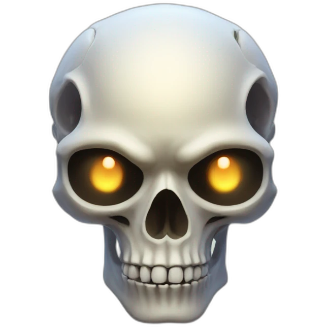 a capricorn skeleton with glowing eyes emoji