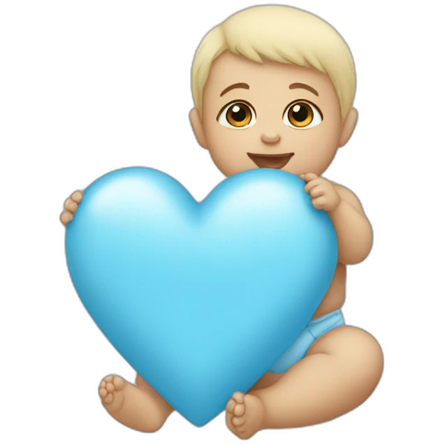 Baby blue heart  emoji