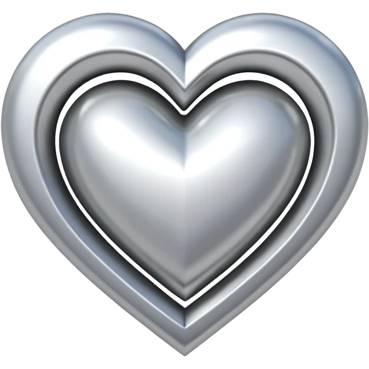 Heart folding in on itself (impossible geometry) emoji