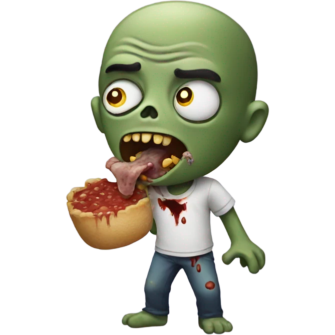 Zombie eating emoji