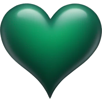 Dark grey green heart emoji