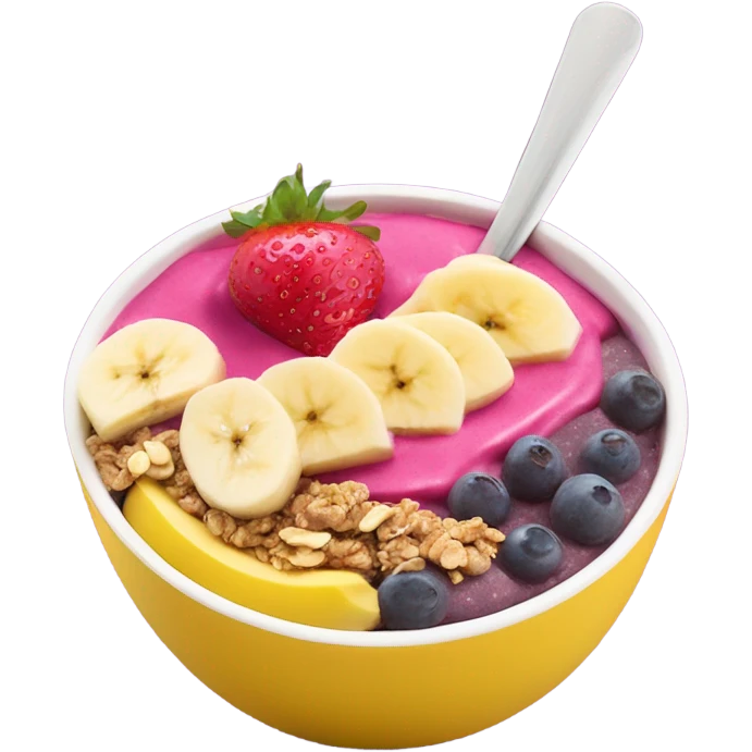 Acai bowl pink emoji