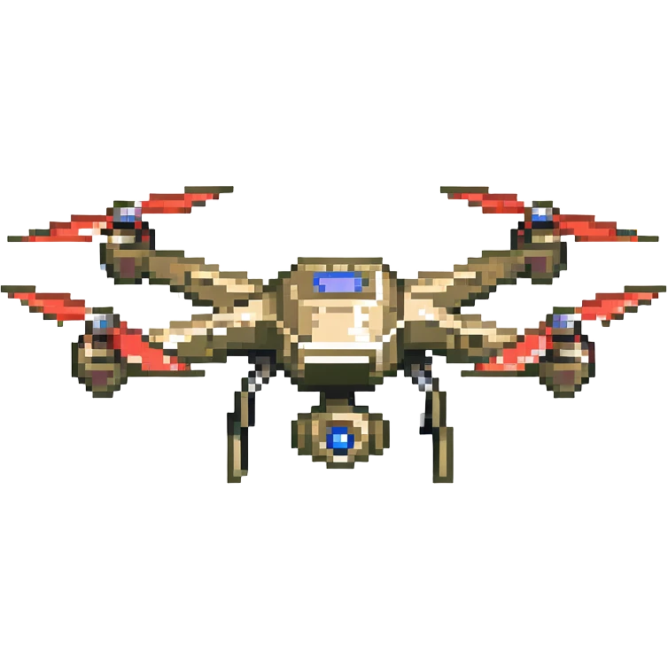 Ukrainian drone in a dynamic pose emoji