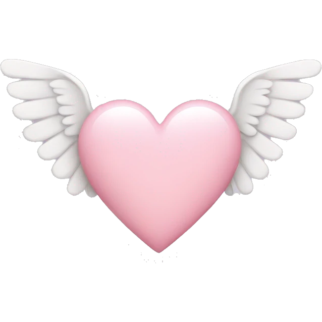 light pink heart with wings emoji
