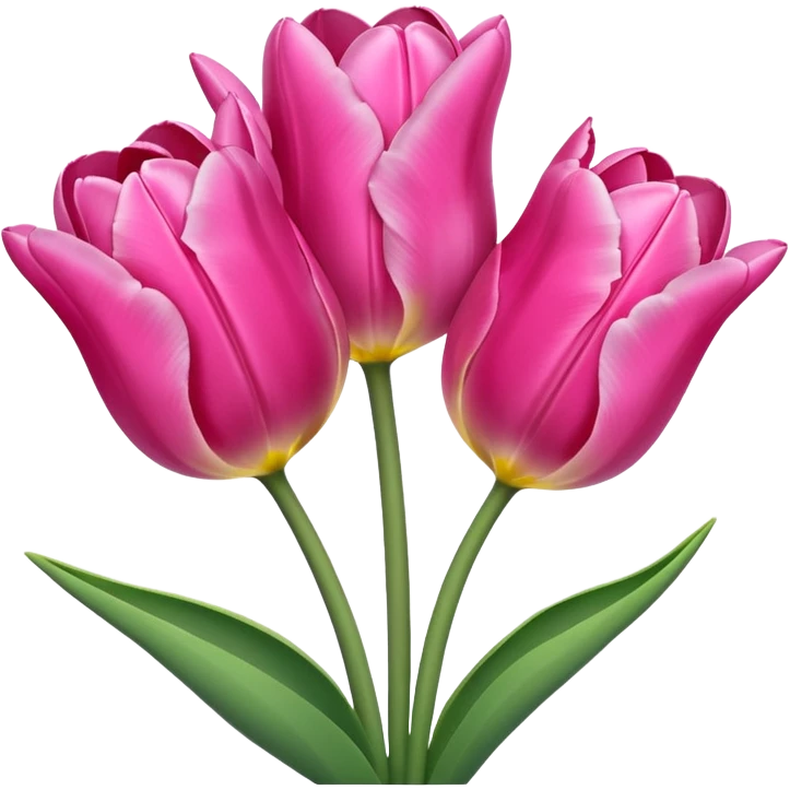 Aesthetic and adorable tulips emoji