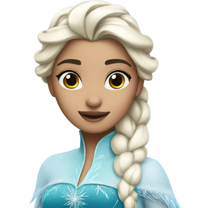 Anjali as Elsa from Frozen emoji