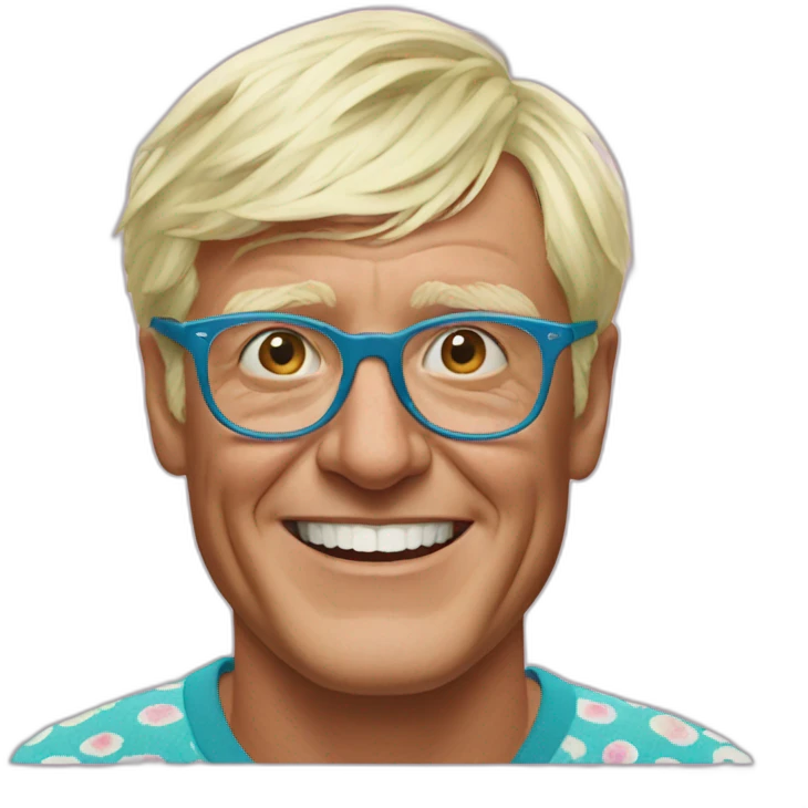 David Hockney happy emoji