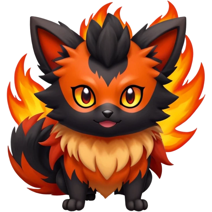 Zorua-Litten-Fakémon-hybrid-creature (full body)  emoji