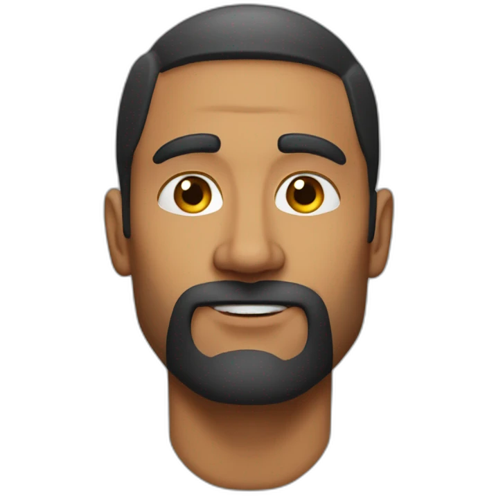 Gym fit guy face Indian not too age 50 lil bsld emoji