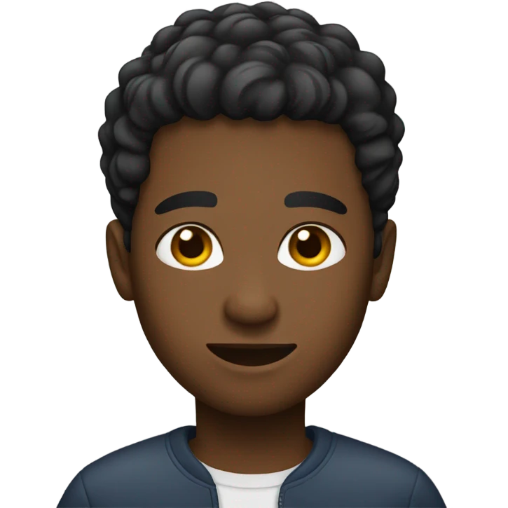  A black person with short hair emoji