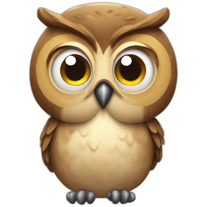 Owl with Sweat emoji
