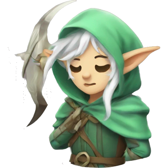 Tired Moon elf Archer emoji