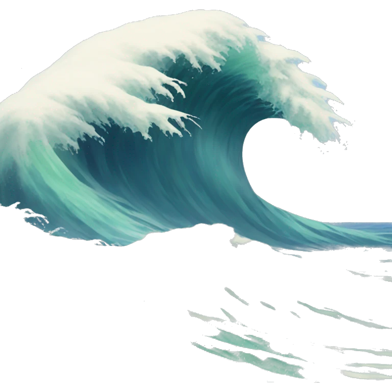 ocean wave with Studio Ghibli emoji