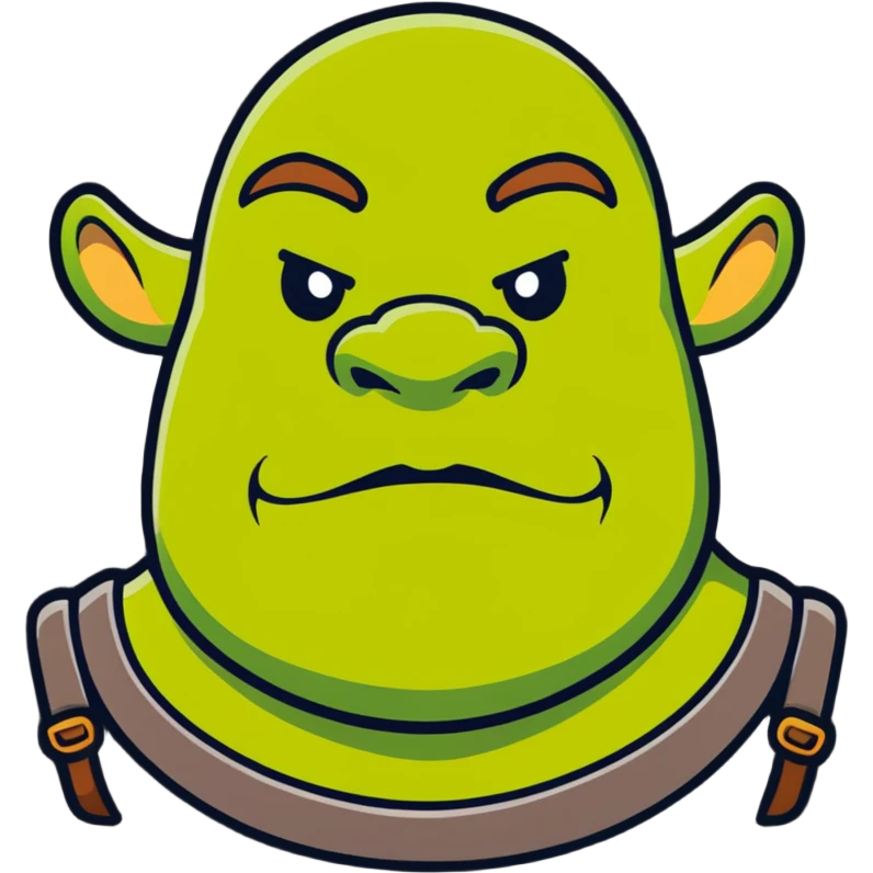 iconic Shrek face emoji