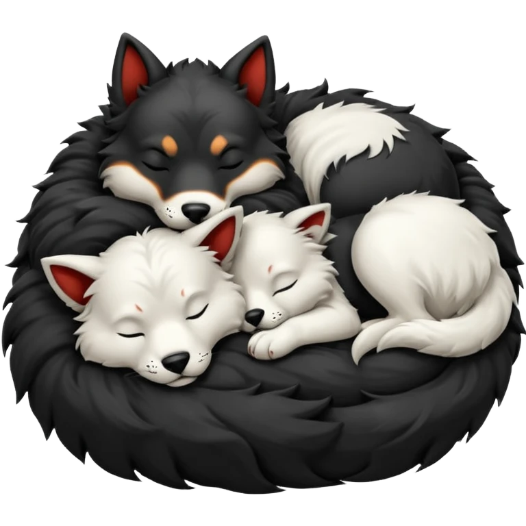 Cerberus sleeping emoji