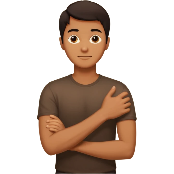  silhouette  crossing his arm  emoji