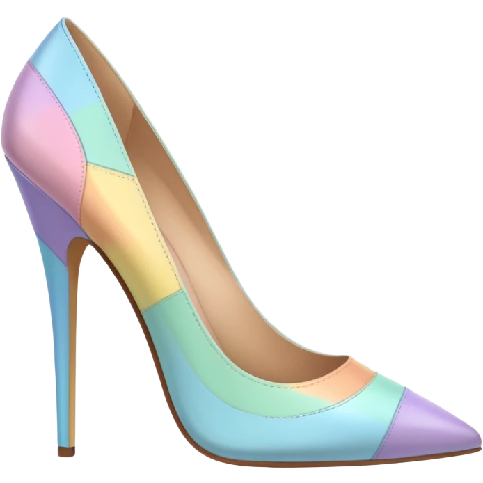 Rainbow pastel heels emoji