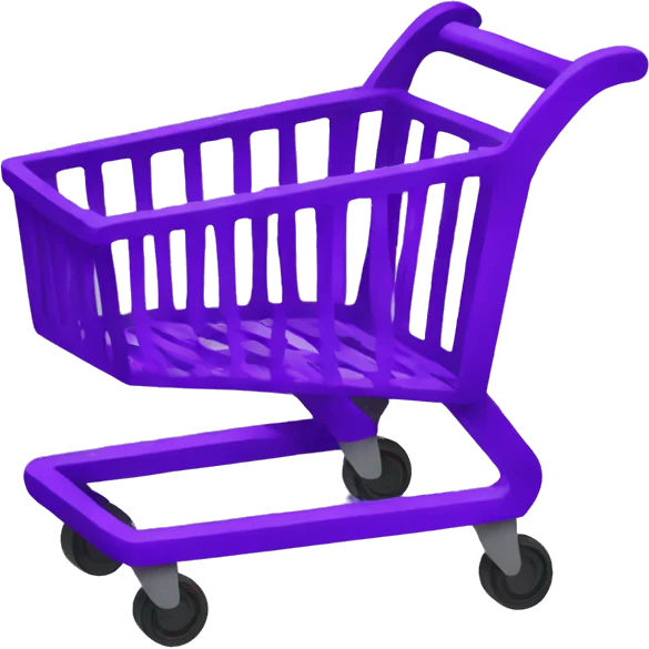Purple shopping cart emoji