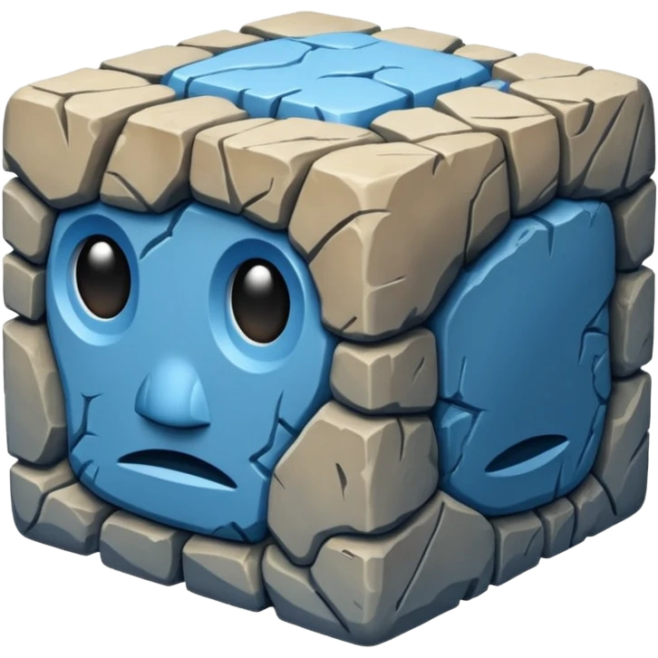 american-blue-intricate-stone-age-rocky-crusted-cube-shaped emoji