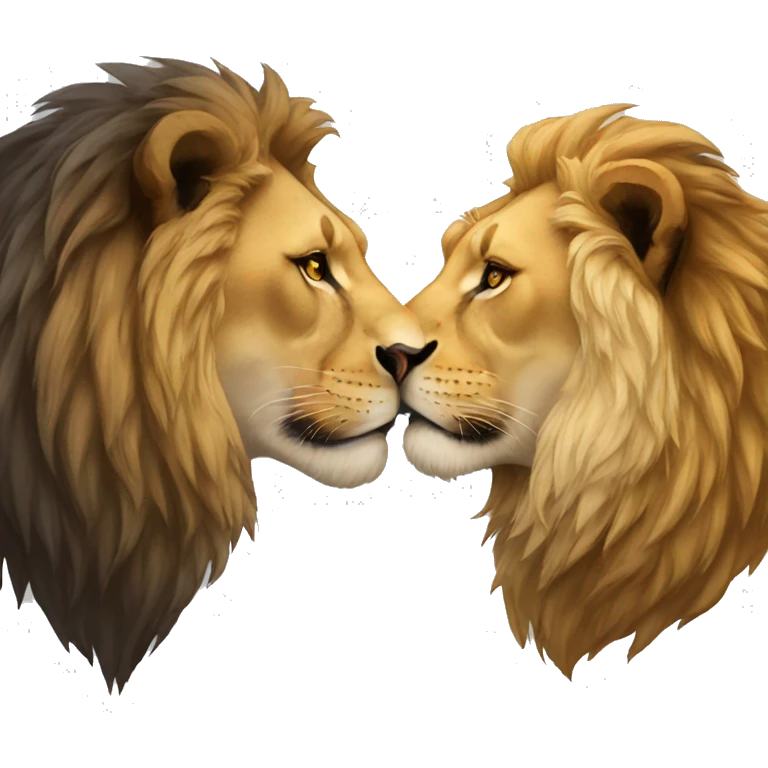 Lion head kiss emoji