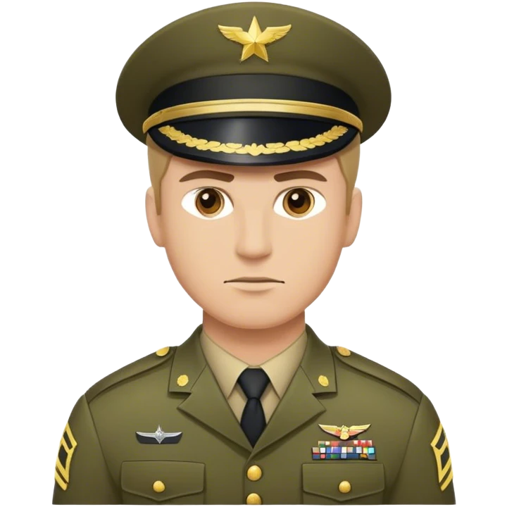 Man with army emoji