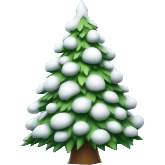Snowy Christmas tree  emoji
