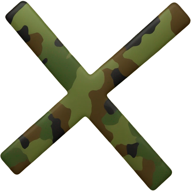 Camo cross emoji