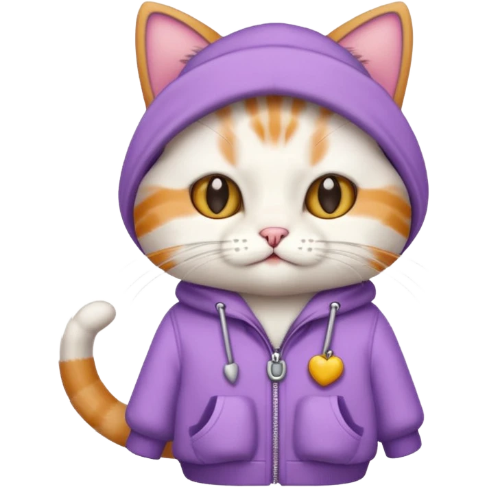 Cat wearing outfit emoji