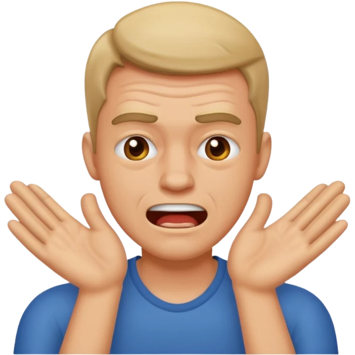 A guy slapping himself emoji