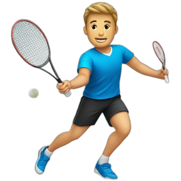 Jenue homme jouant du badminton emoji