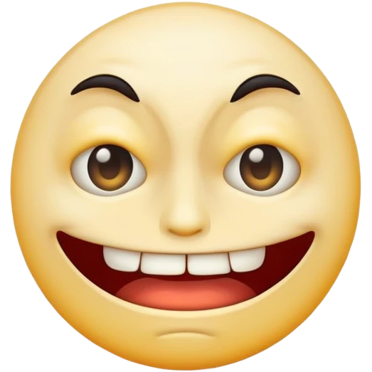 unsettling freaky emoji with distorted face emoji