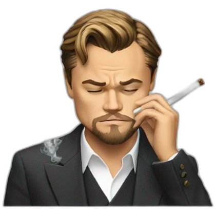 Leonardo DiCaprio in smoking emoji