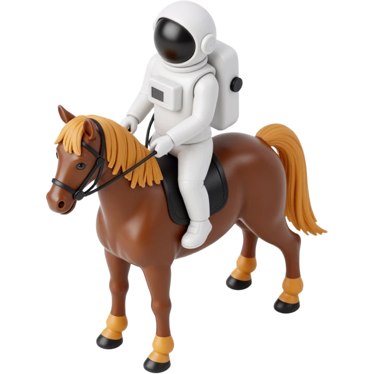 astronaut riding horse  emoji
