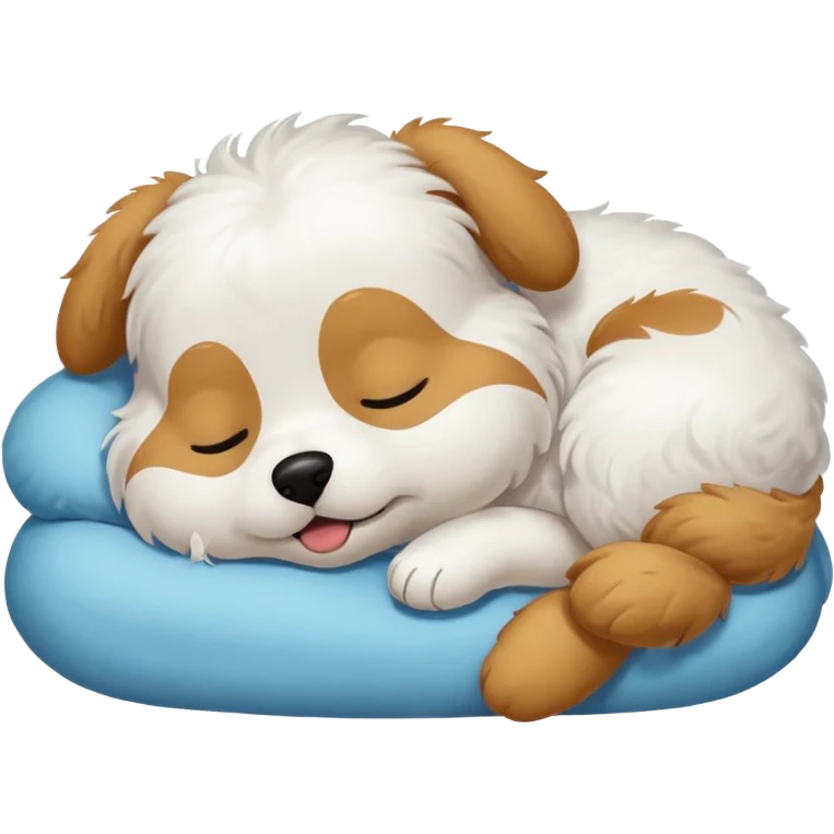 Dog stikers which is sleeping emoji