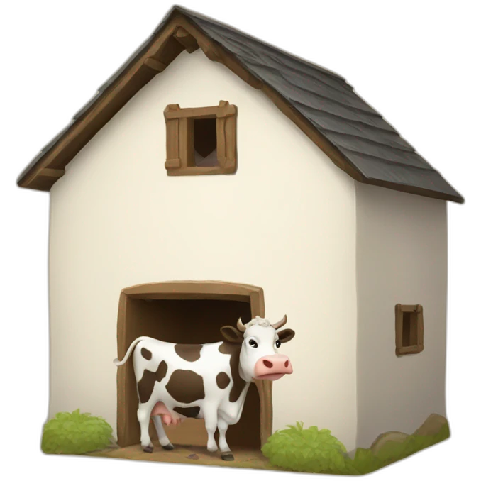 Cow house emoji