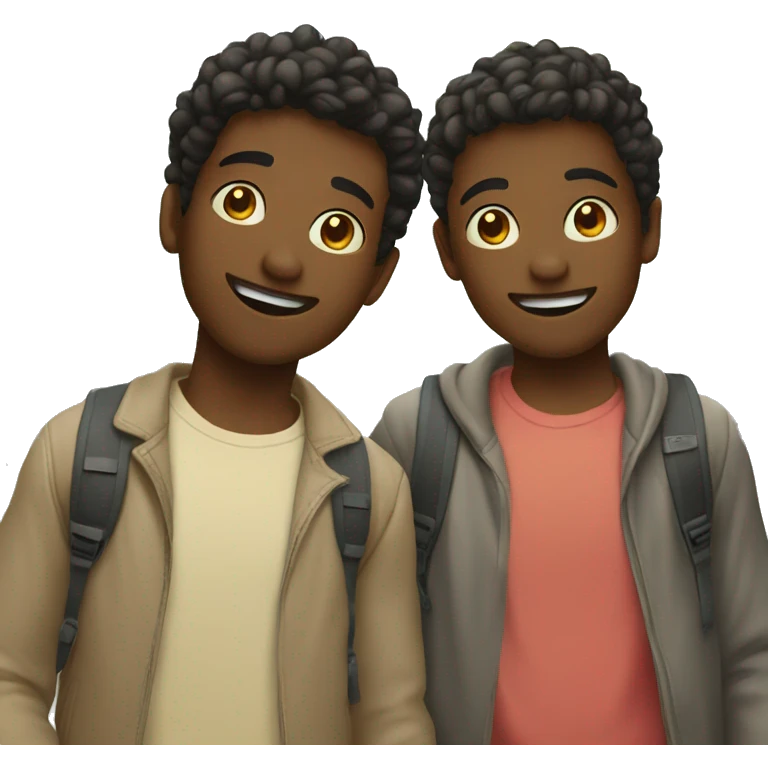 two boys in love on a walk emoji