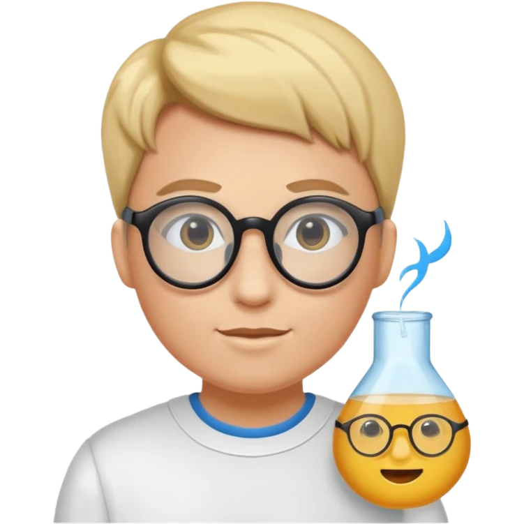 écureuil savant, expression très savante, lunettes rondes, air concentré emoji
