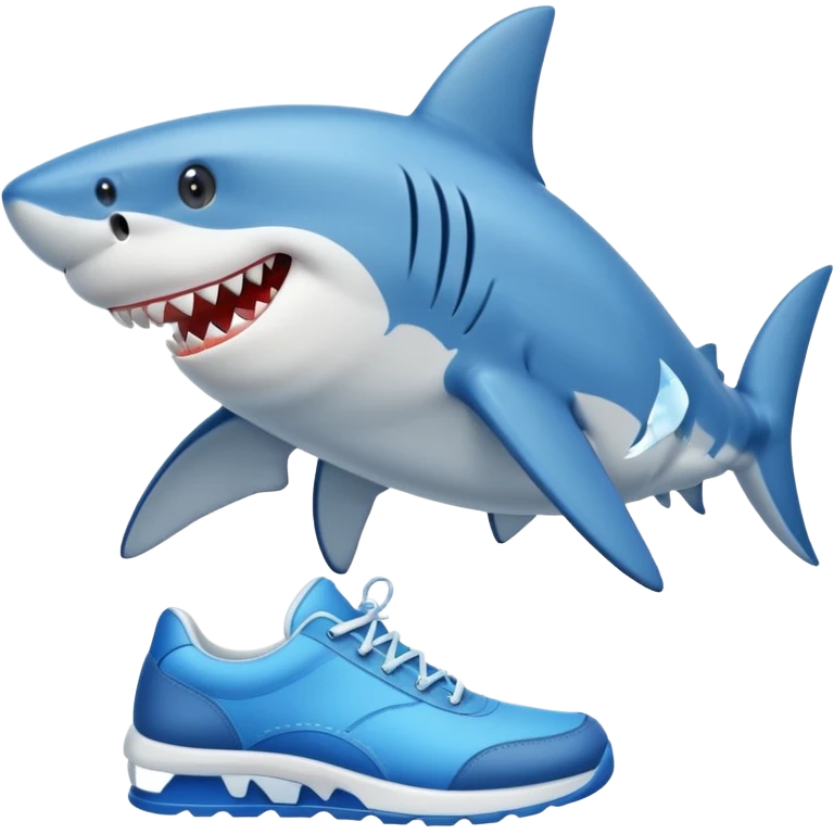 Shark emoji wearing shoes emoji