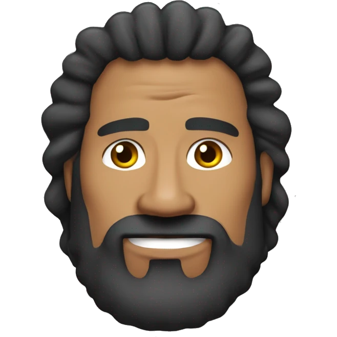 Dwayne the rock Johnson wit huge bushy beard emoji