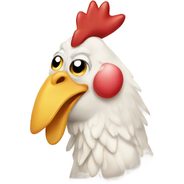  Chicken picking his nose  emoji