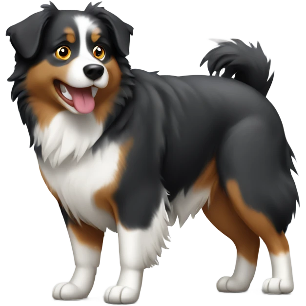 Australian shepherd doing jujitsu  emoji
