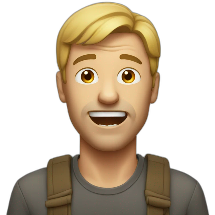 Man mewing emoji