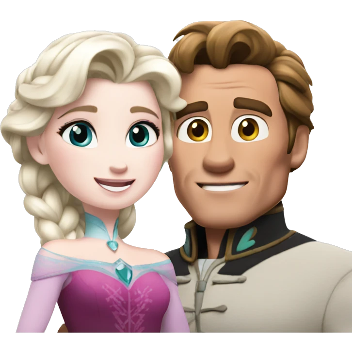 Arnold with Elsa from Frozen emoji
