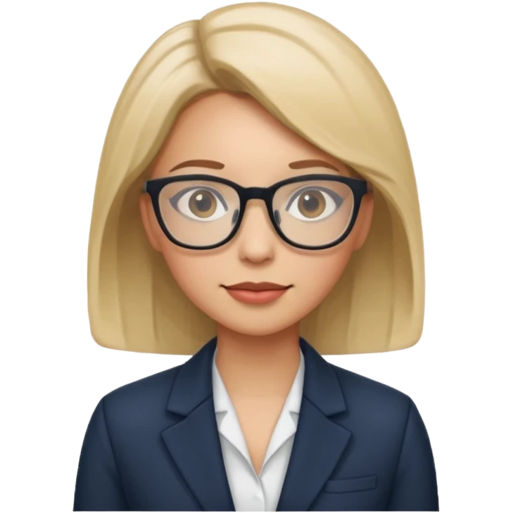 female therapist with glasses emoji