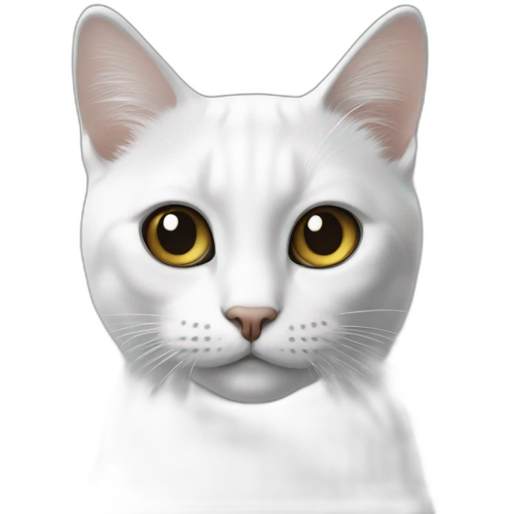 Chat blanc et noir emoji