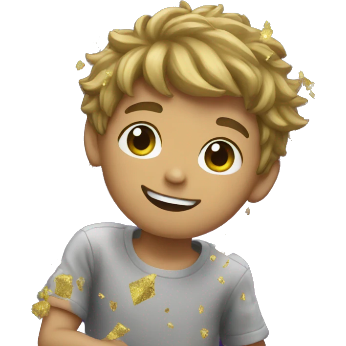 boy throwing glitter emoji