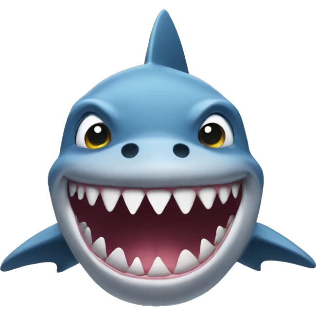 embarrassed shark emoji